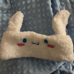 Sanrio White Bunny Headband with Pink and Blue Details